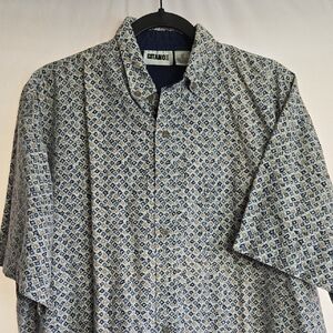 Gitano Blue Geometric Short-Sleeve Men's Shirt